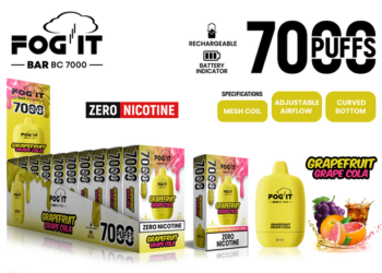 Fog It Bar Zero Nic Bc7000 Rechargeable Disposable 7000 Puffs 15ml