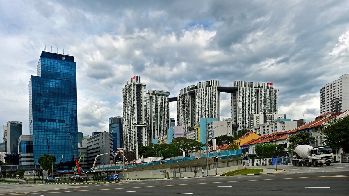 The exterior of a Singapore Police Force building.