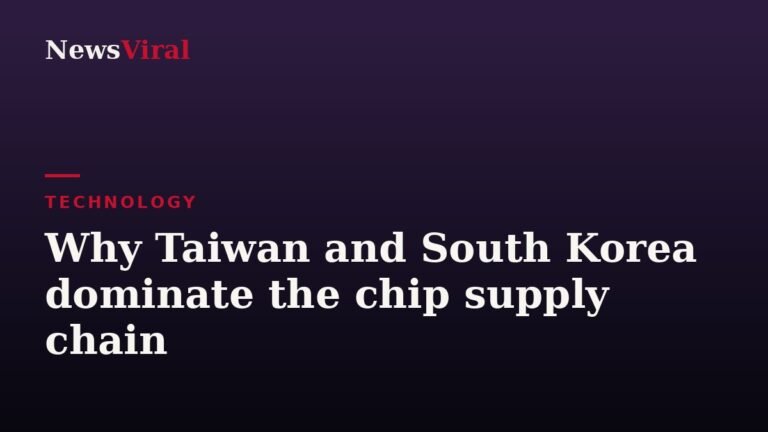 Why Taiwan and South Korea dominate the chip supply chain